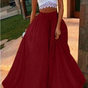 Pleated High Waisted Big Swing Bohemian
